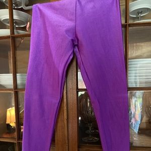 Vintage Electric Purple Shiny Leggings